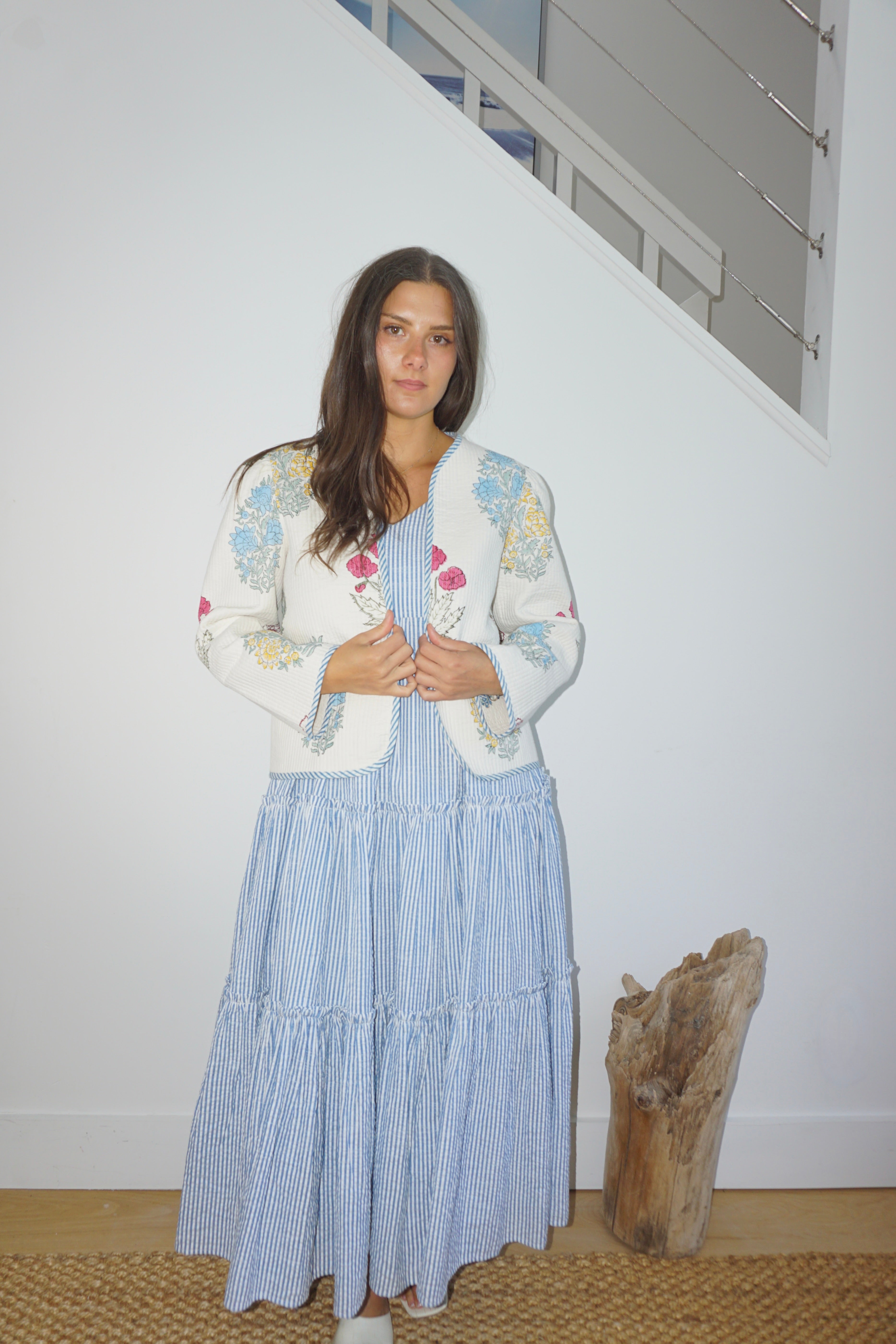 Shylah Quilted Jacket in Mixed Print Floral