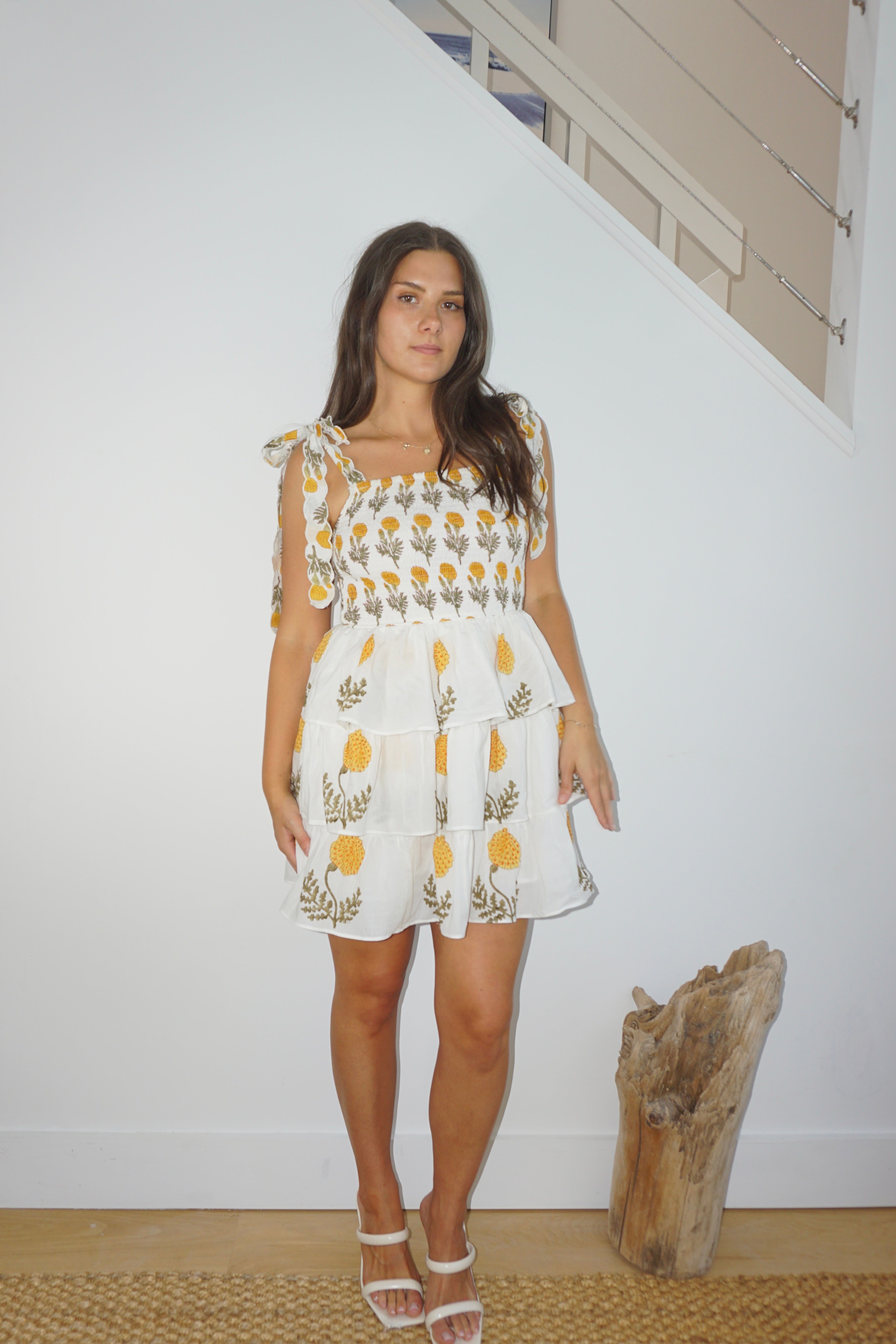 Skye Mini Dress in Marigold