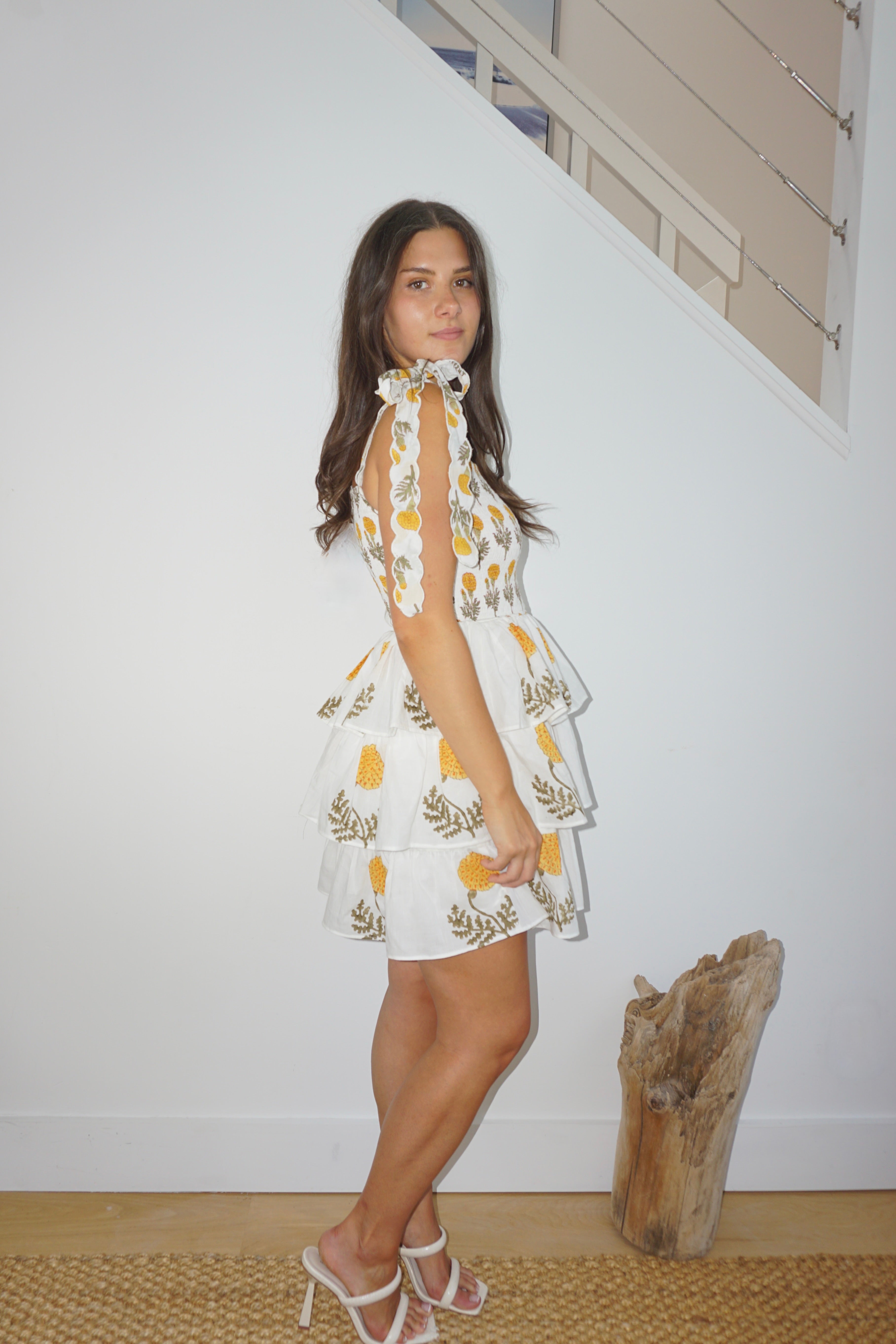 Skye Mini Dress in Marigold