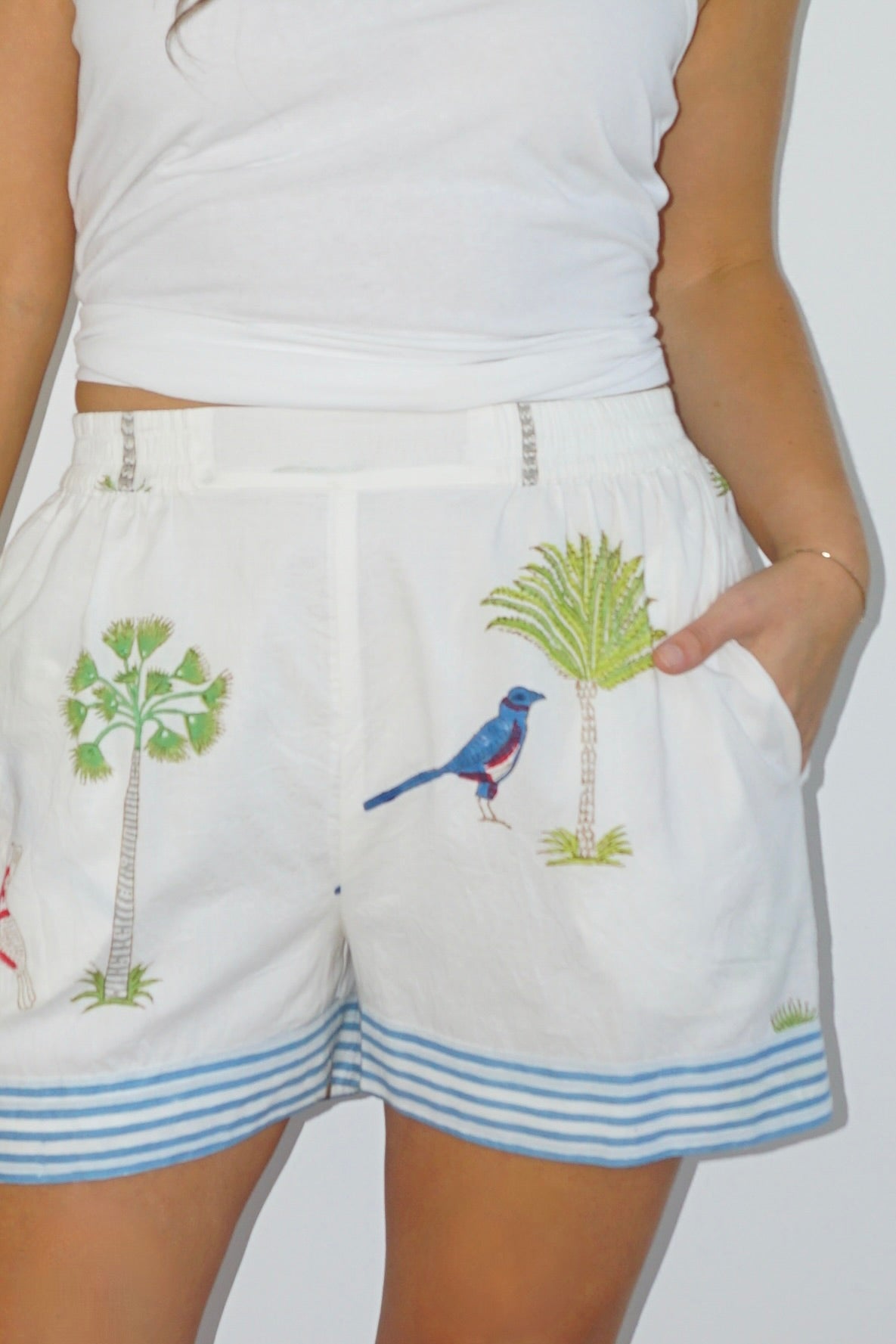 Tally Beach Short in Palm Paradise