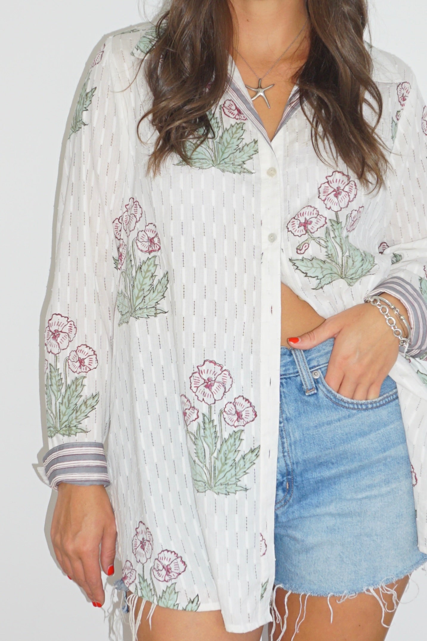 Thea Beach Shirt in Cosmos