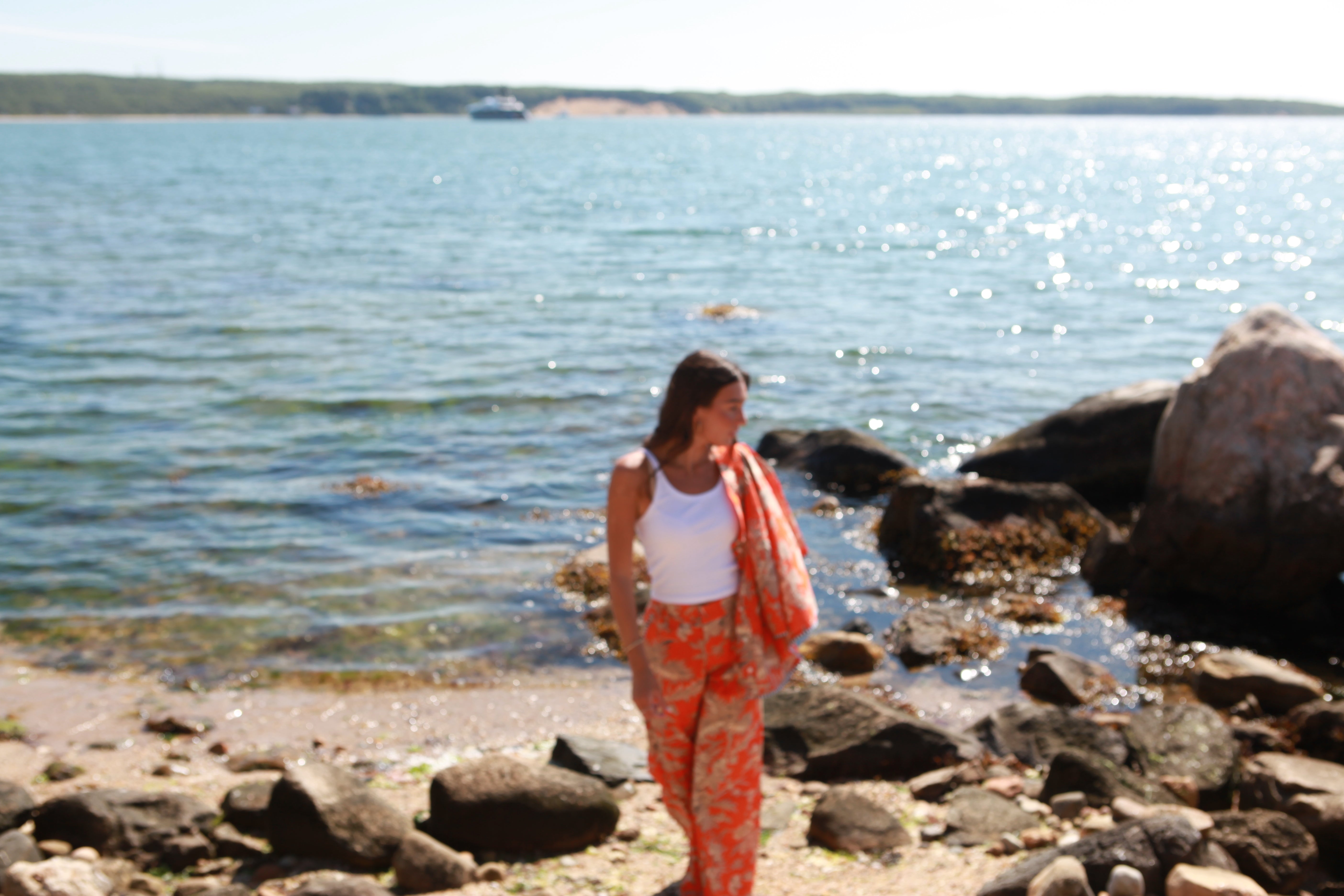 Edison Pant in Tangerine Mirage