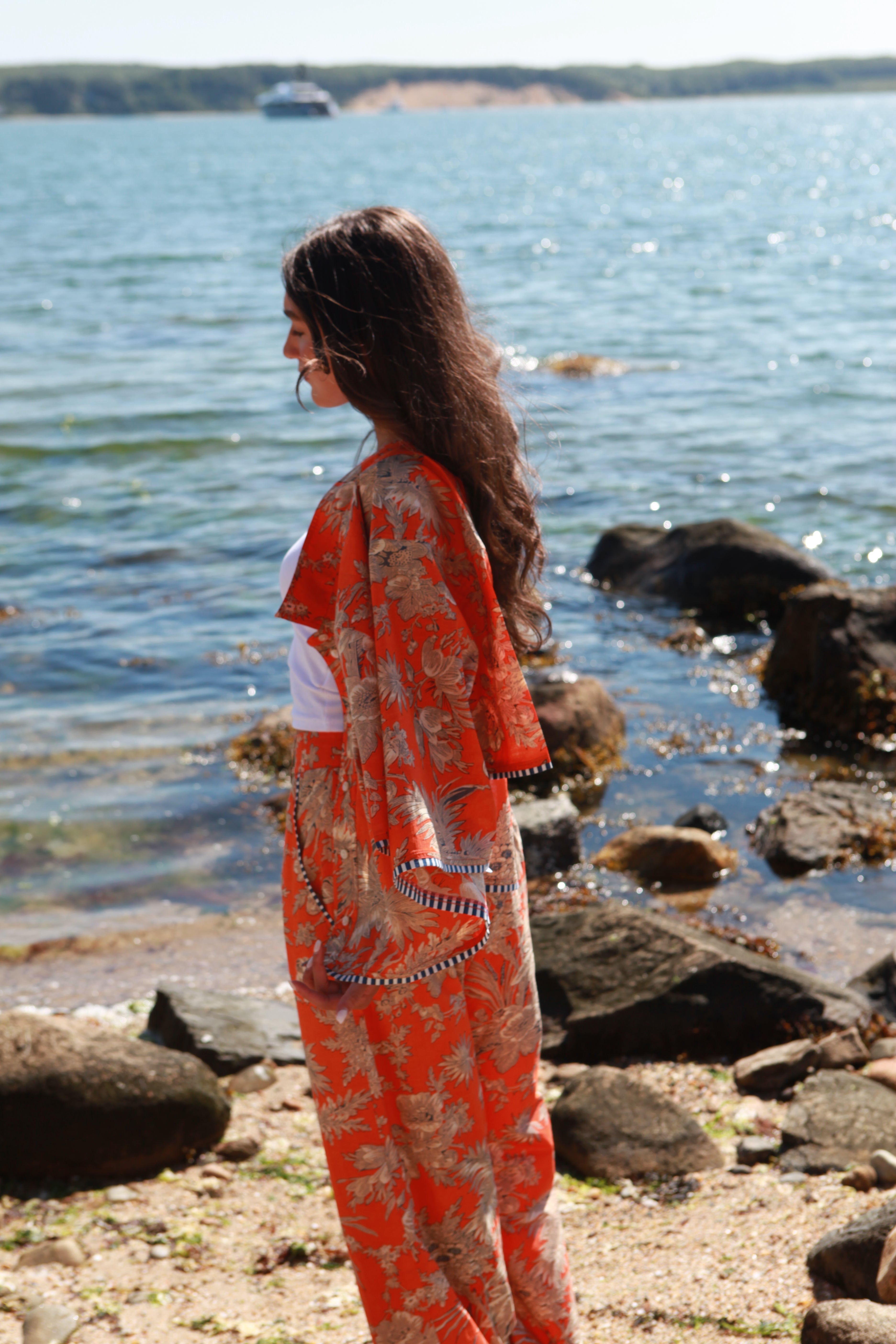 Edison Pant in Tangerine Mirage