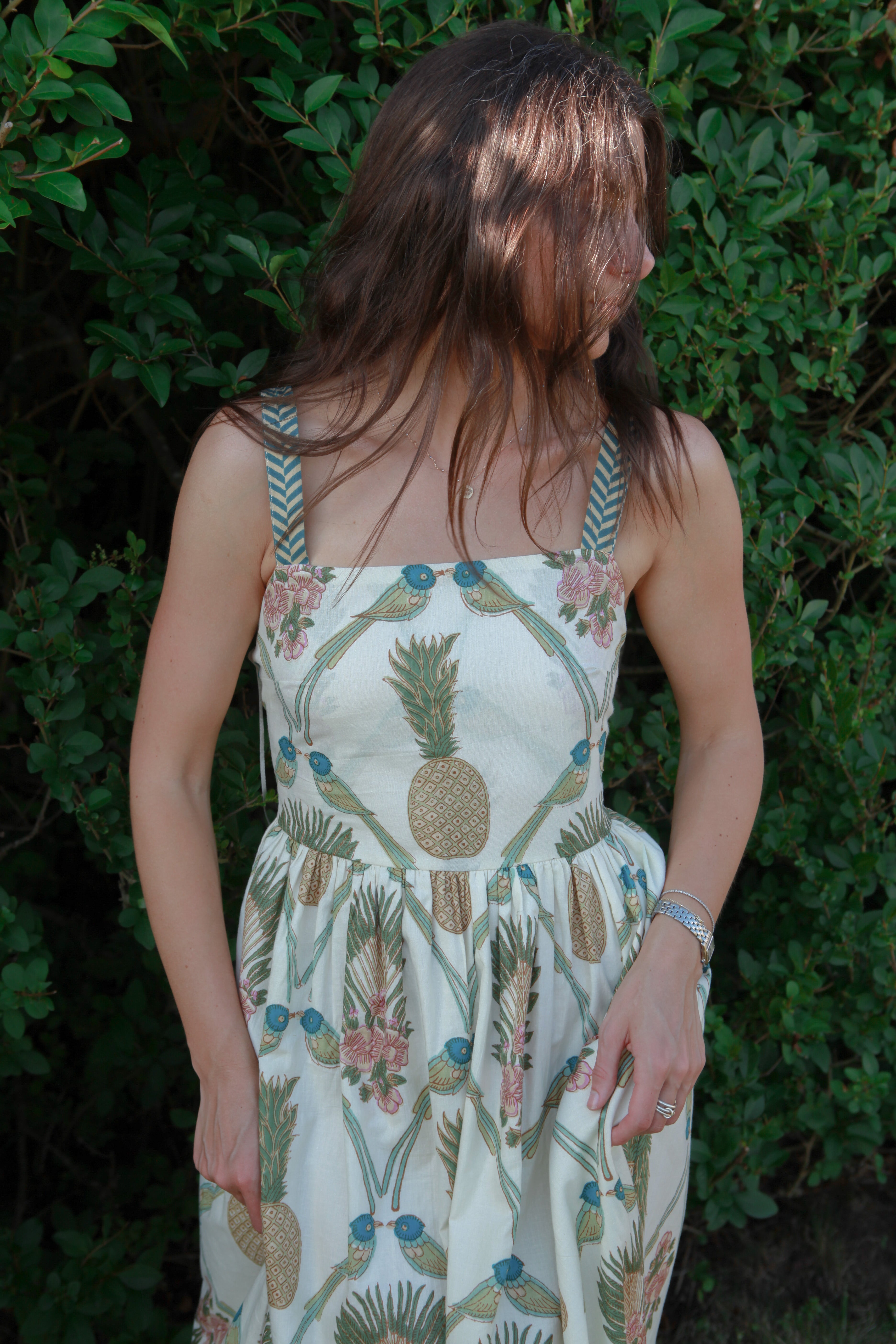 Zena Dress in Royal Tropic
