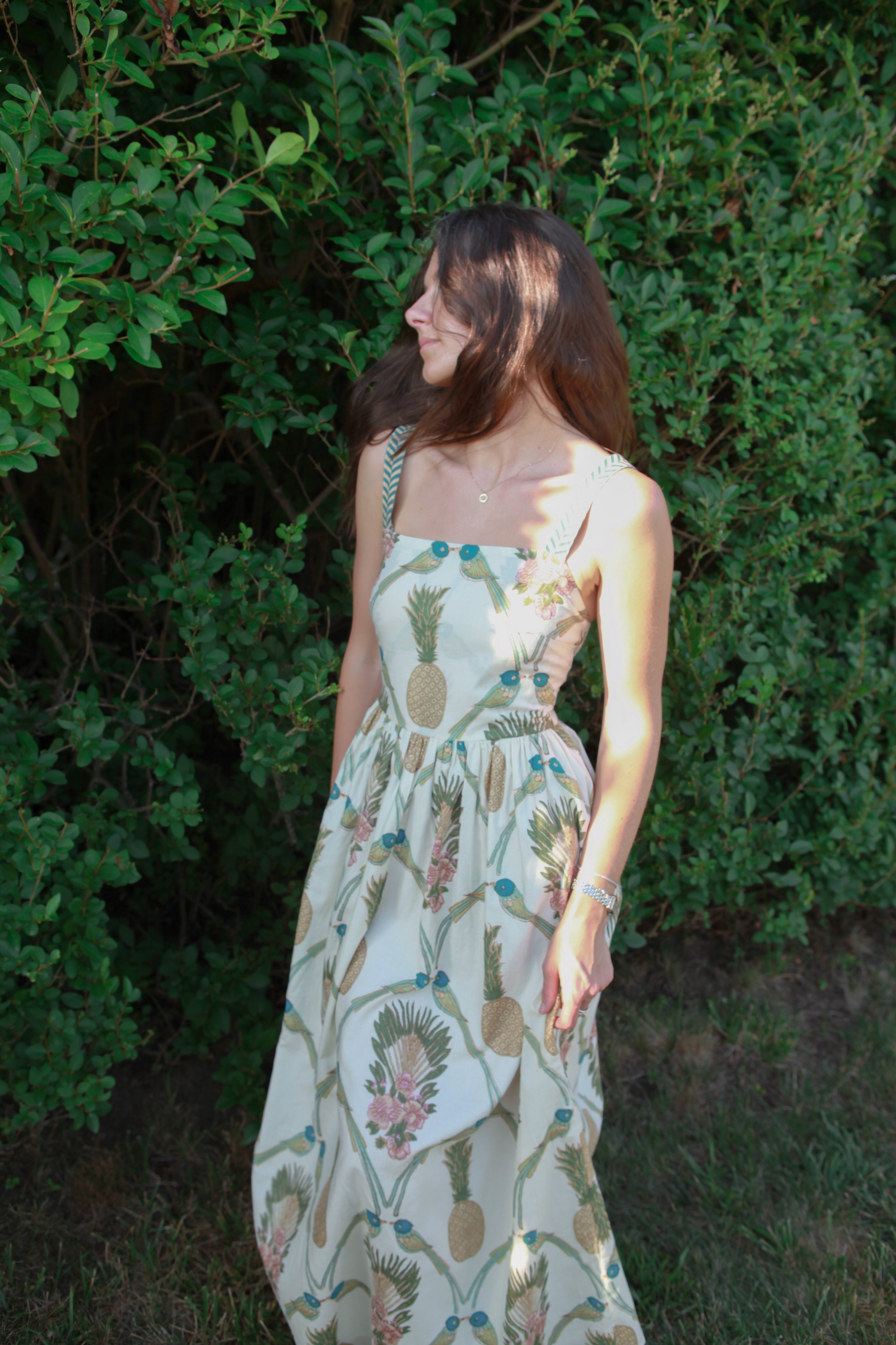 Zena Dress in Royal Tropic