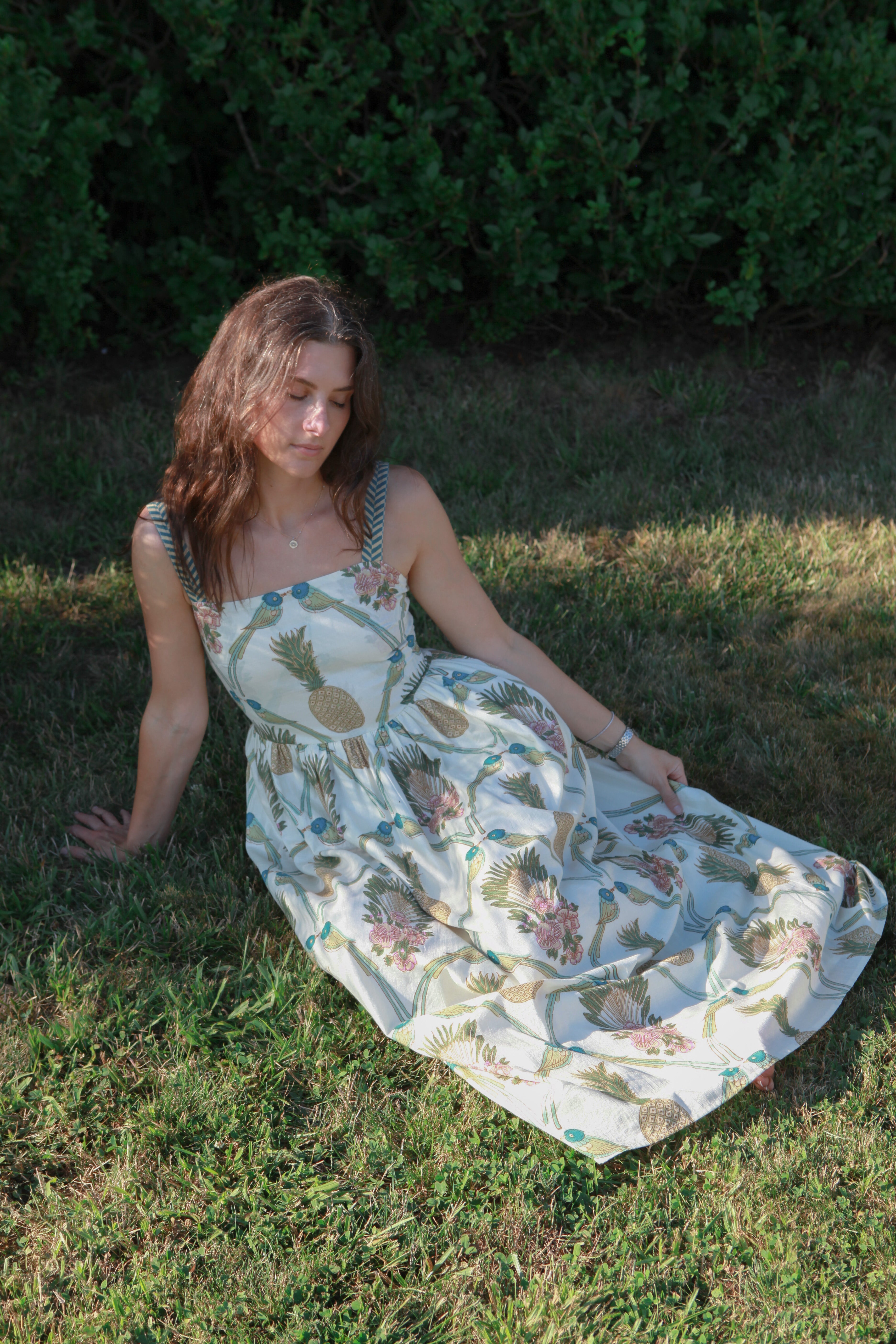 Zena Dress in Royal Tropic