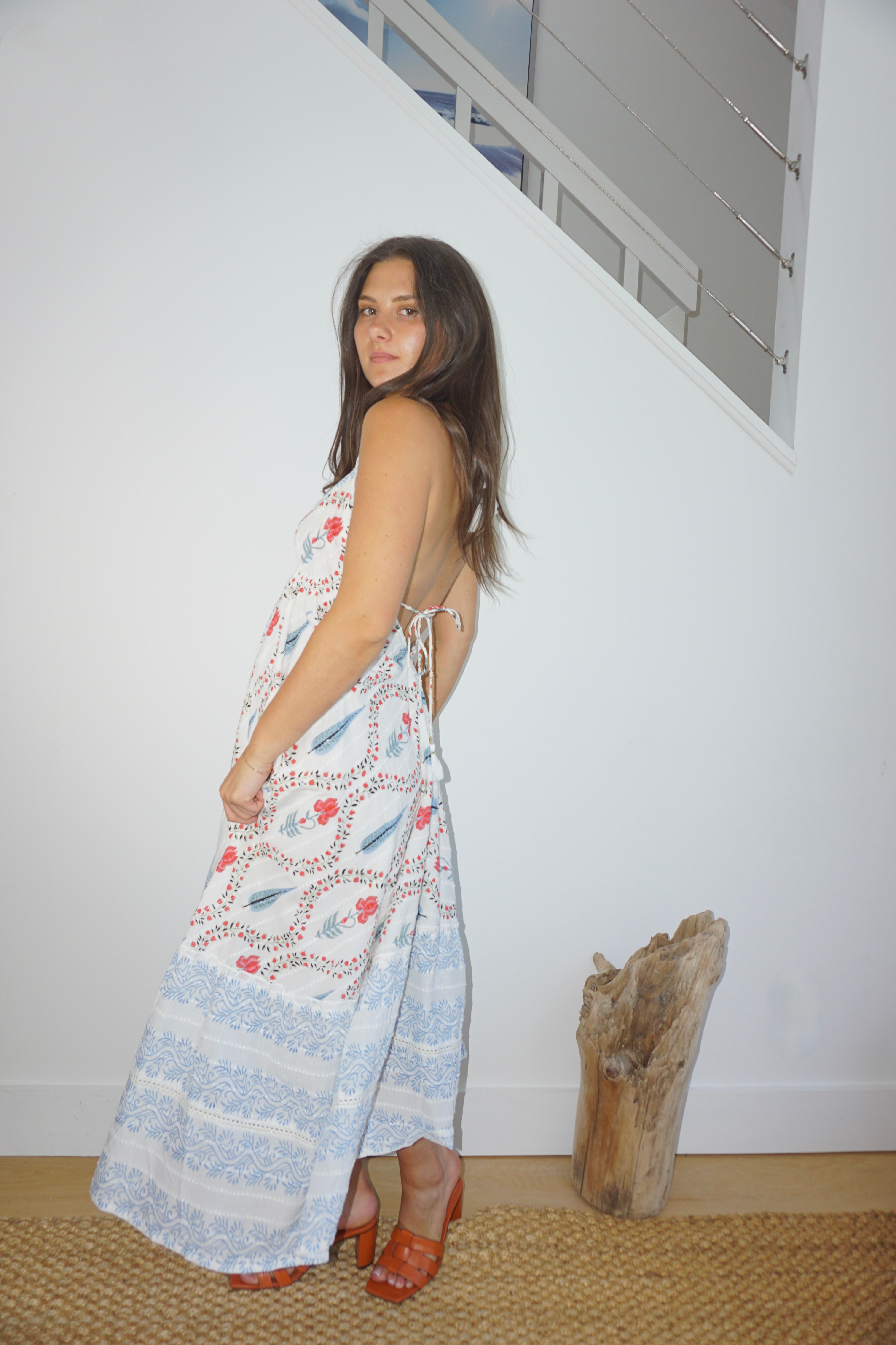 NIBI MTK Ziggy Halter Dress - Vineyard Floral