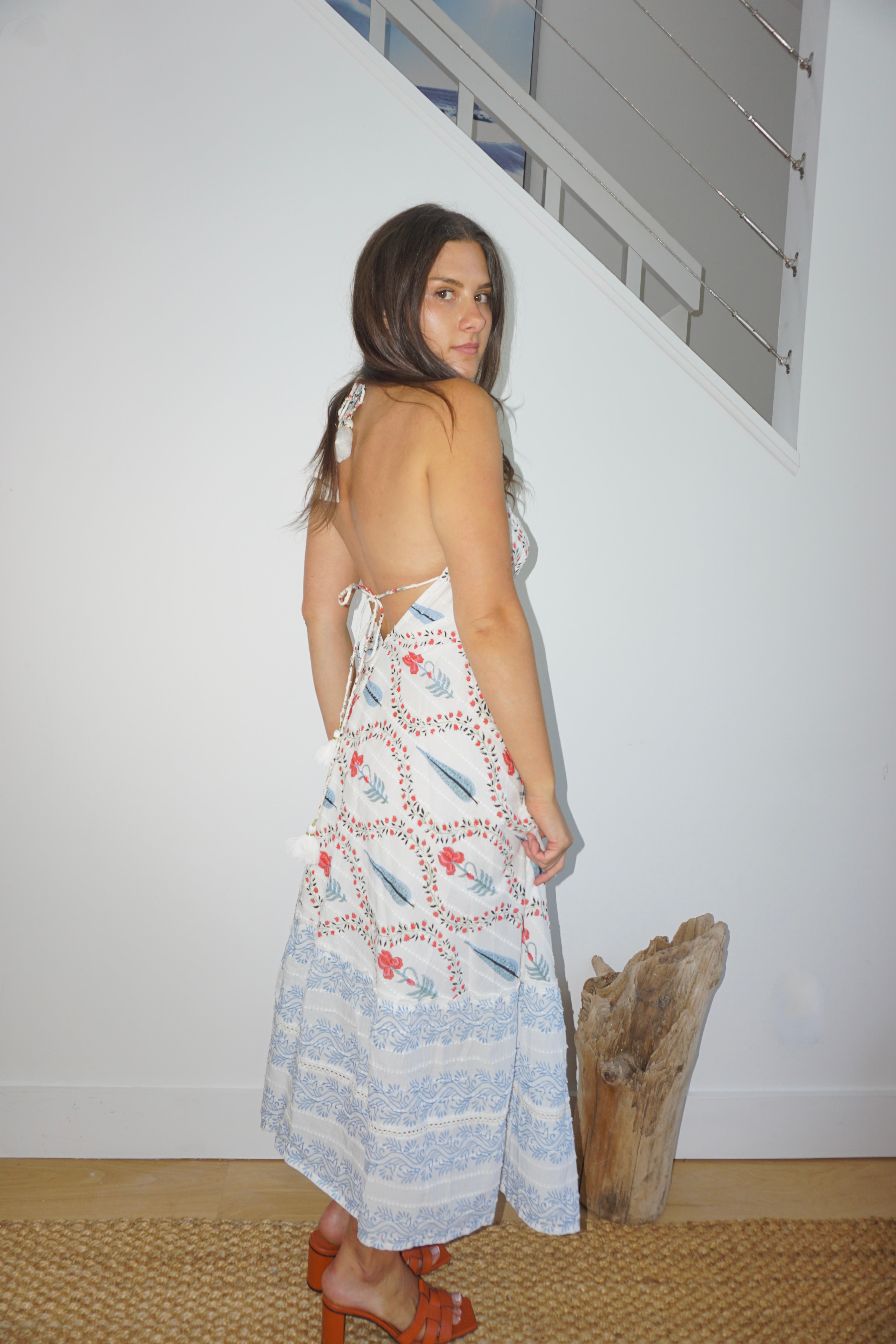NIBI MTK Ziggy Halter Dress - Vineyard Floral