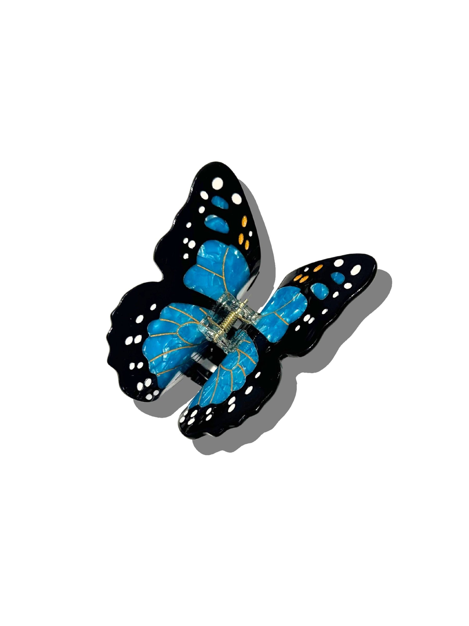 Hand Painted Monarch Butterfly Claw Hair Clip