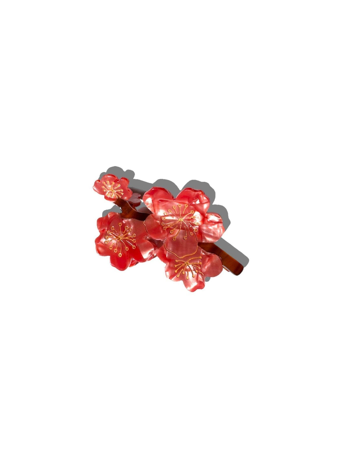 Hand Painted Cherry Blossoms Flower Claw Clip