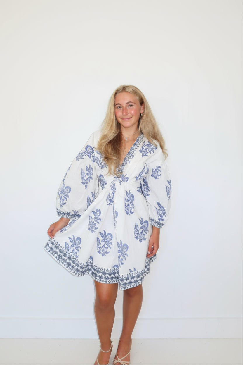 Jada Dress in Seaside Bloom