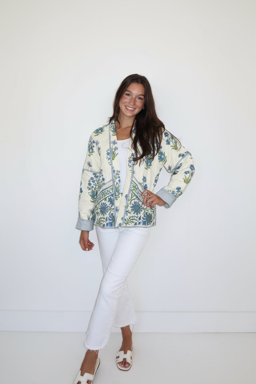 Kristin Jacket in Blue Bloom