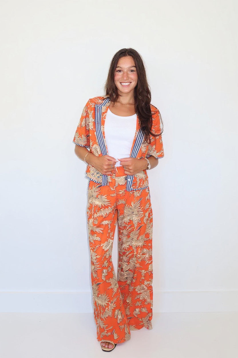 Edison Pant in Tangerine Mirage