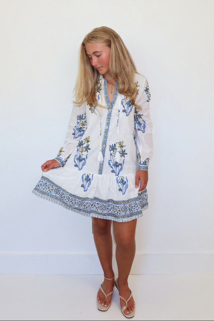 Carrie Dress in Blue Lily