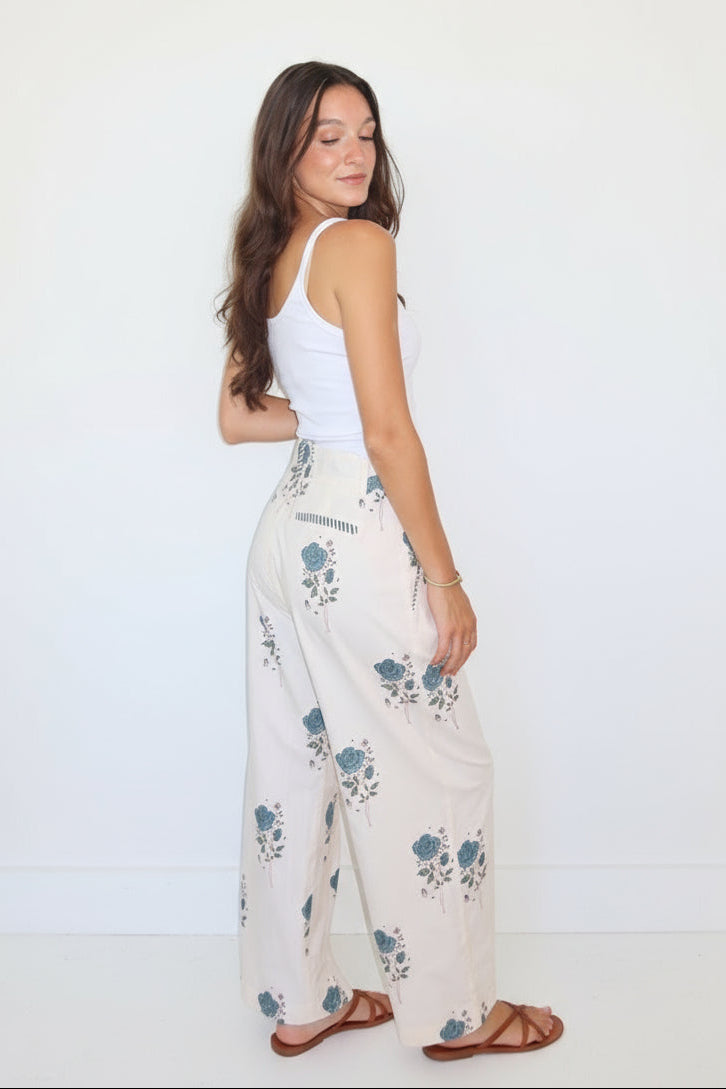 Edison Pant in Mystic Blue Rose