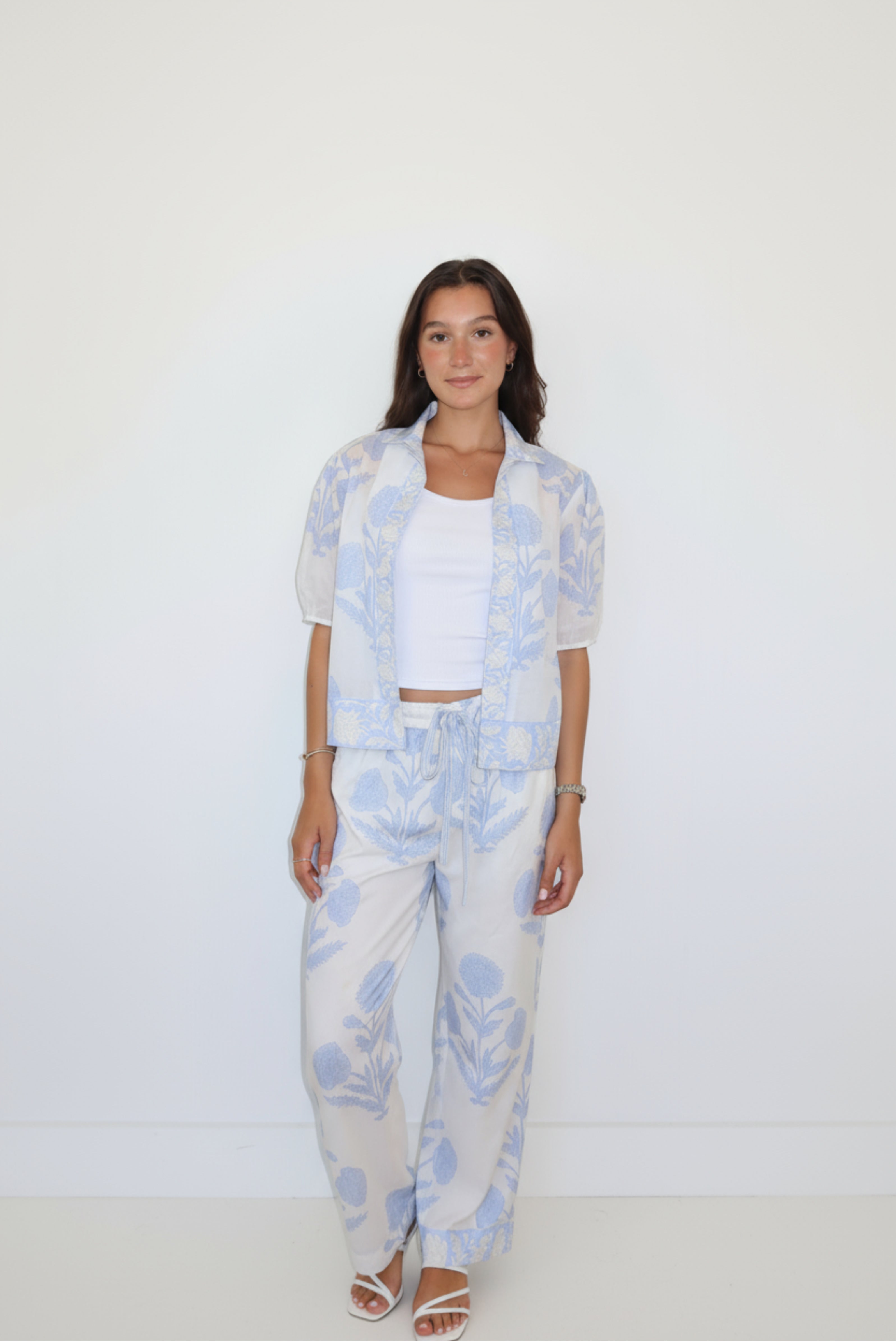 Prachi Top in Buta Blue