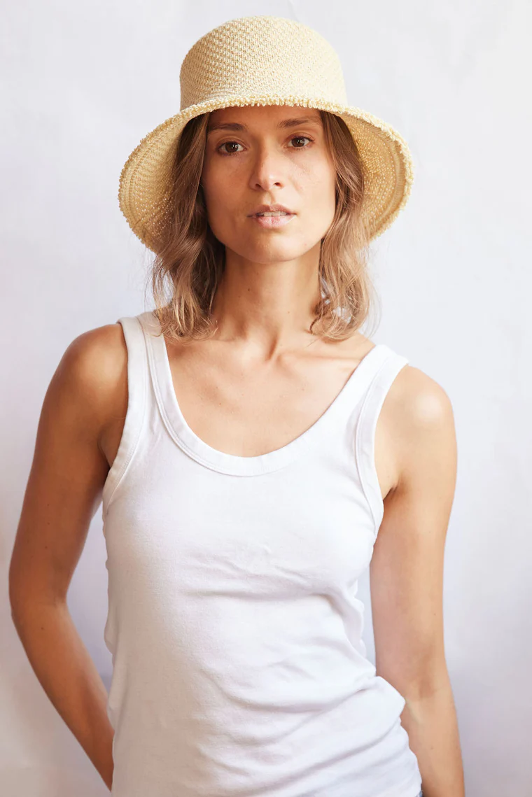 Penny Woven Bucket Hat Natural