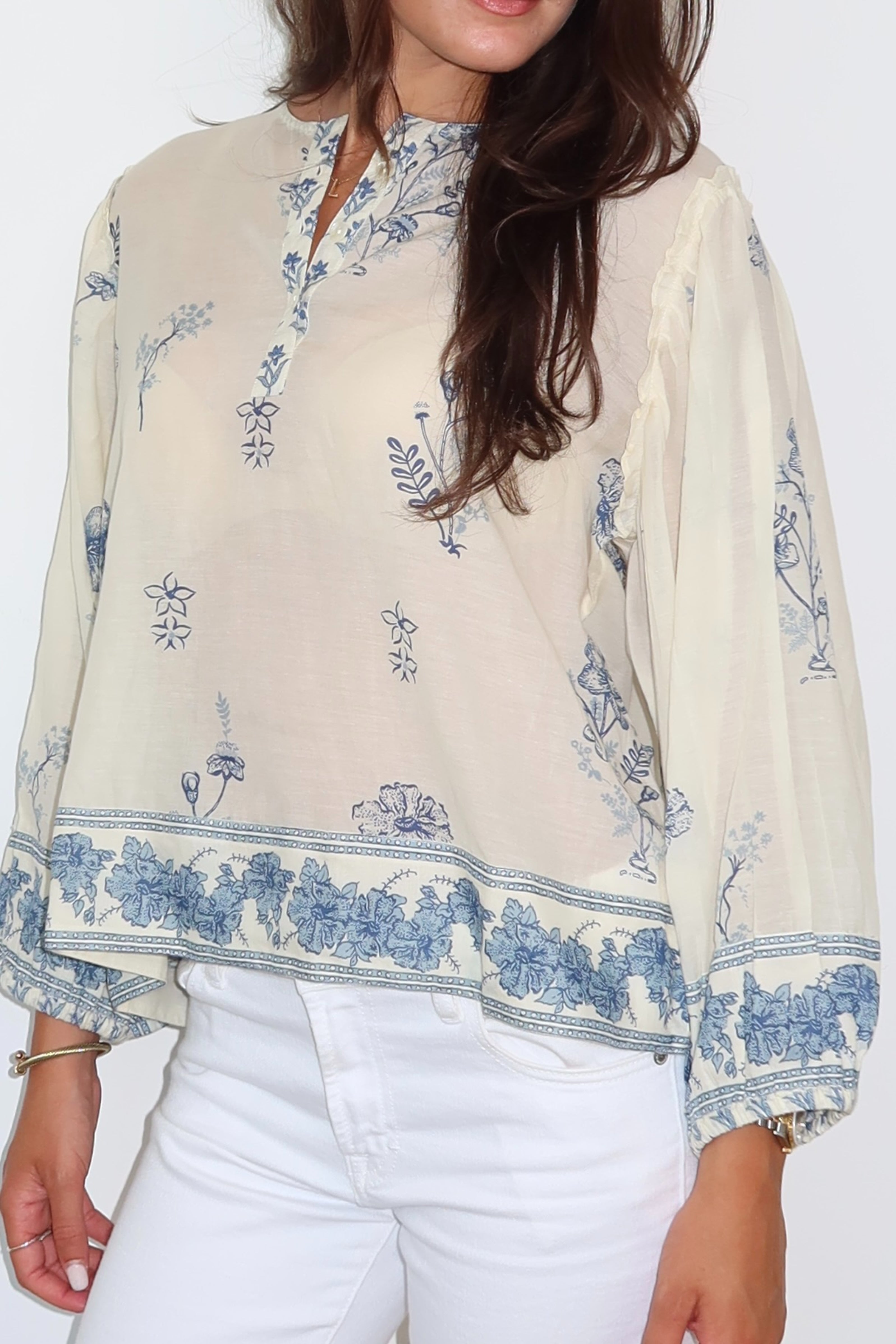 Jolie Top in Sea Spray Floral
