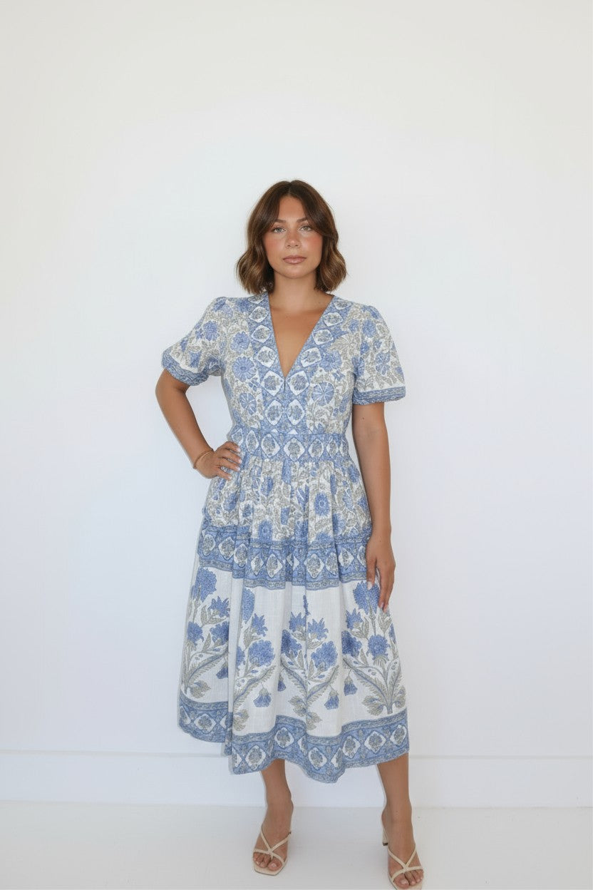 Birdy Dress in Peacock Blue