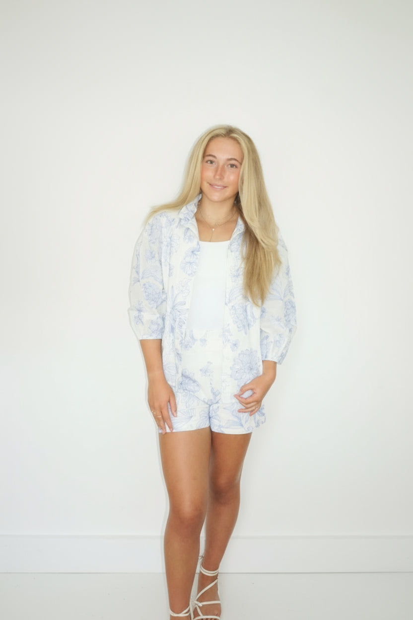 Blaine Top in Petal Embroidery