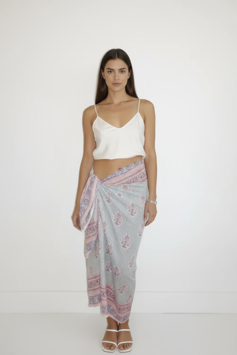 Blush Bay Stripe Pareo