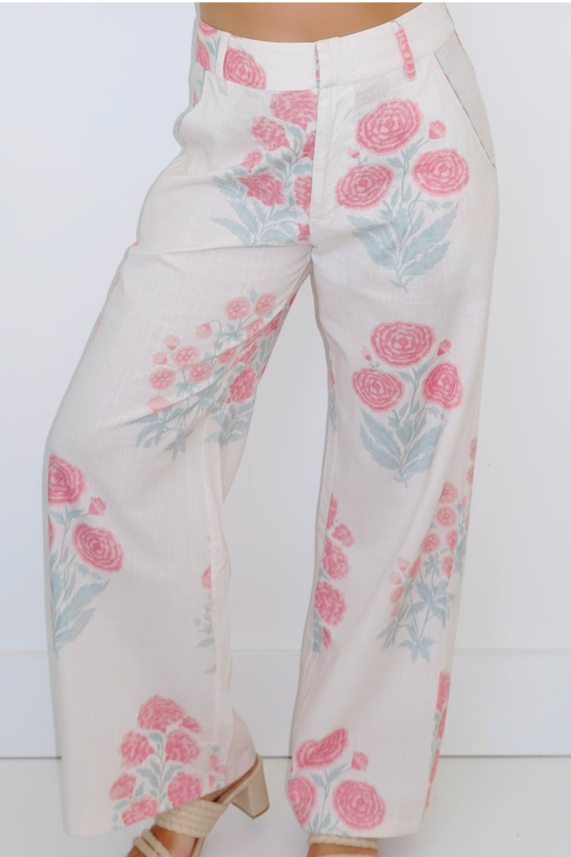Edison Pant in Blush Bloom