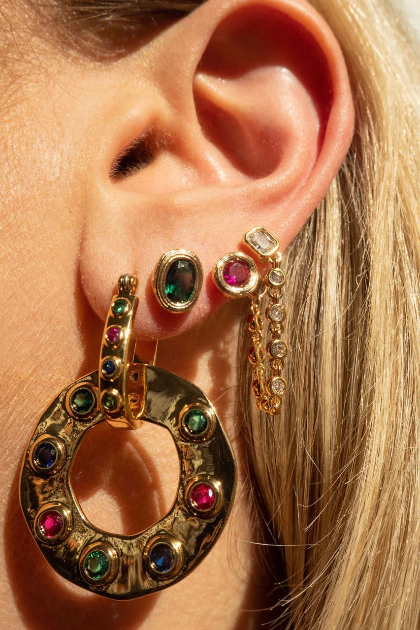 LUV AJ The Royale Stone Statement Earrings