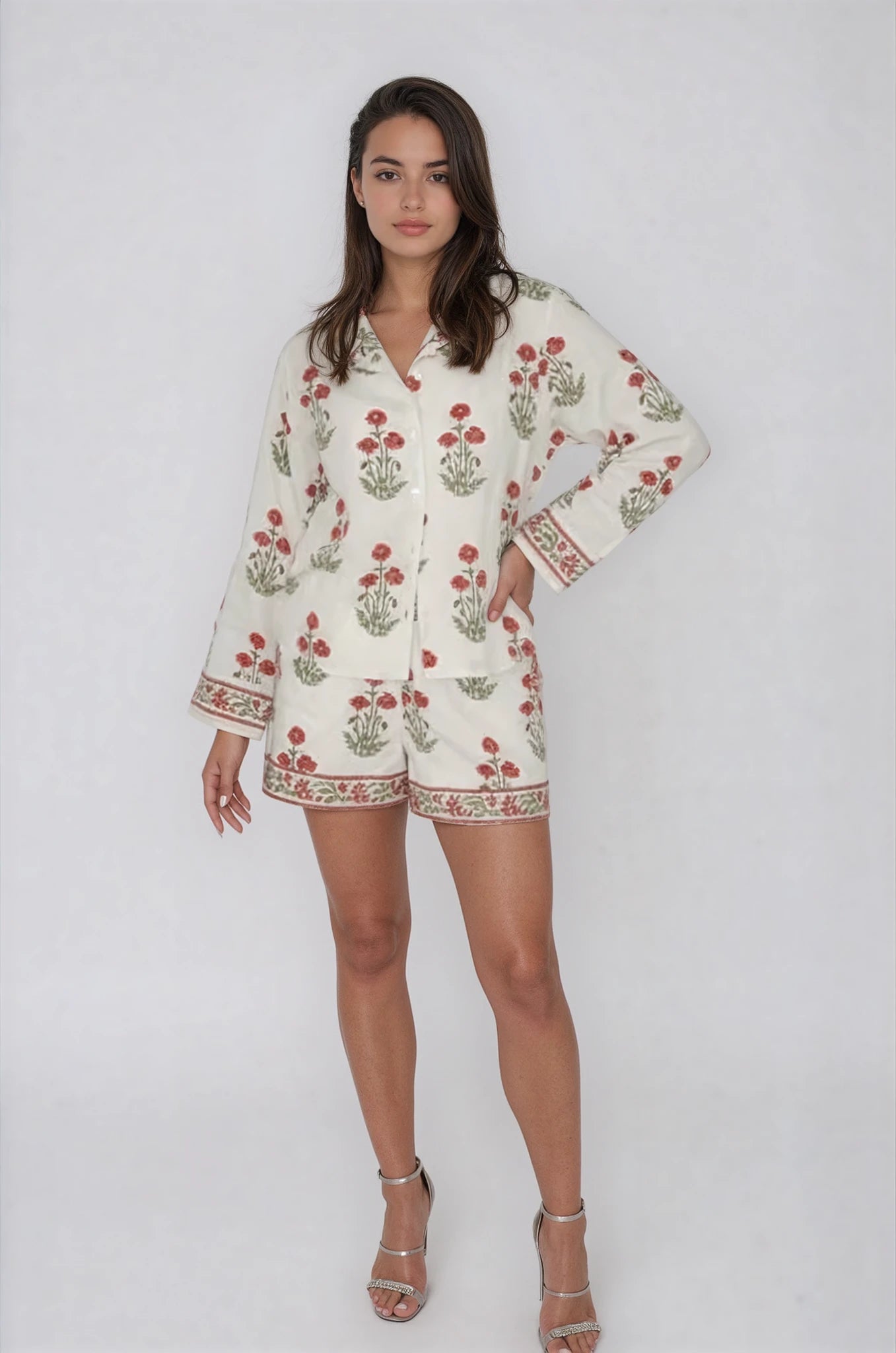 Stella Short in Red Bloom