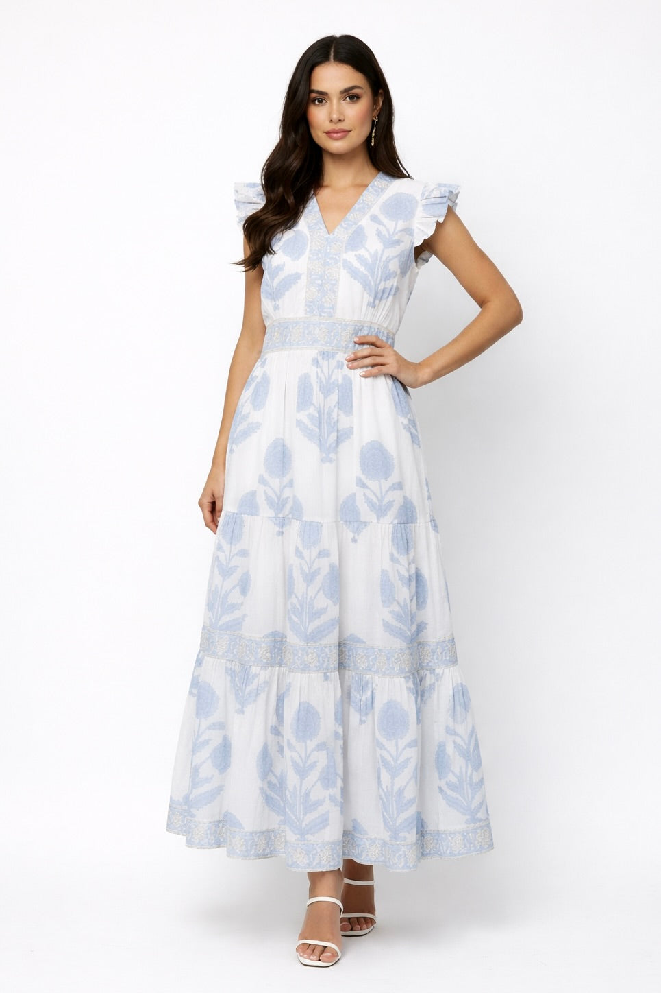Percy Dress in Buta Blue