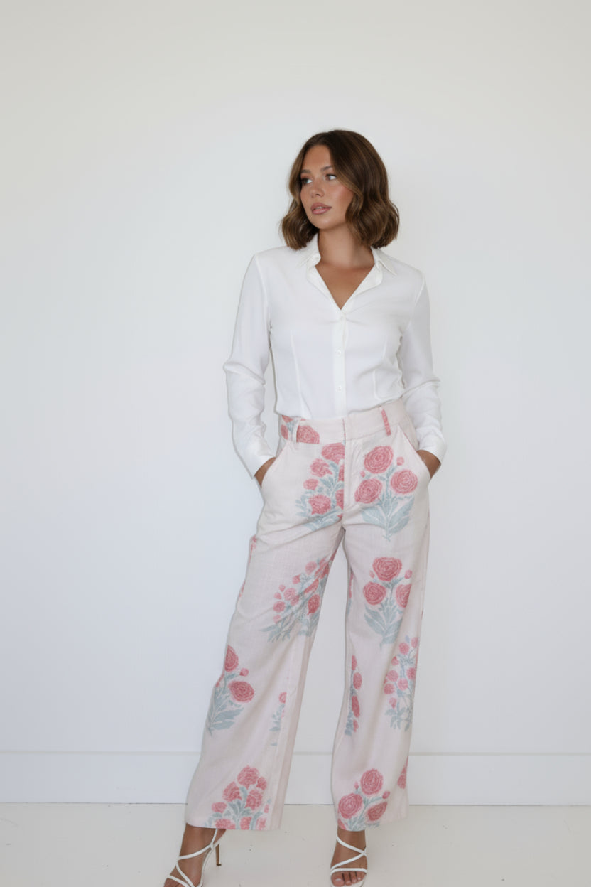 Edison Pant in Blush Bloom