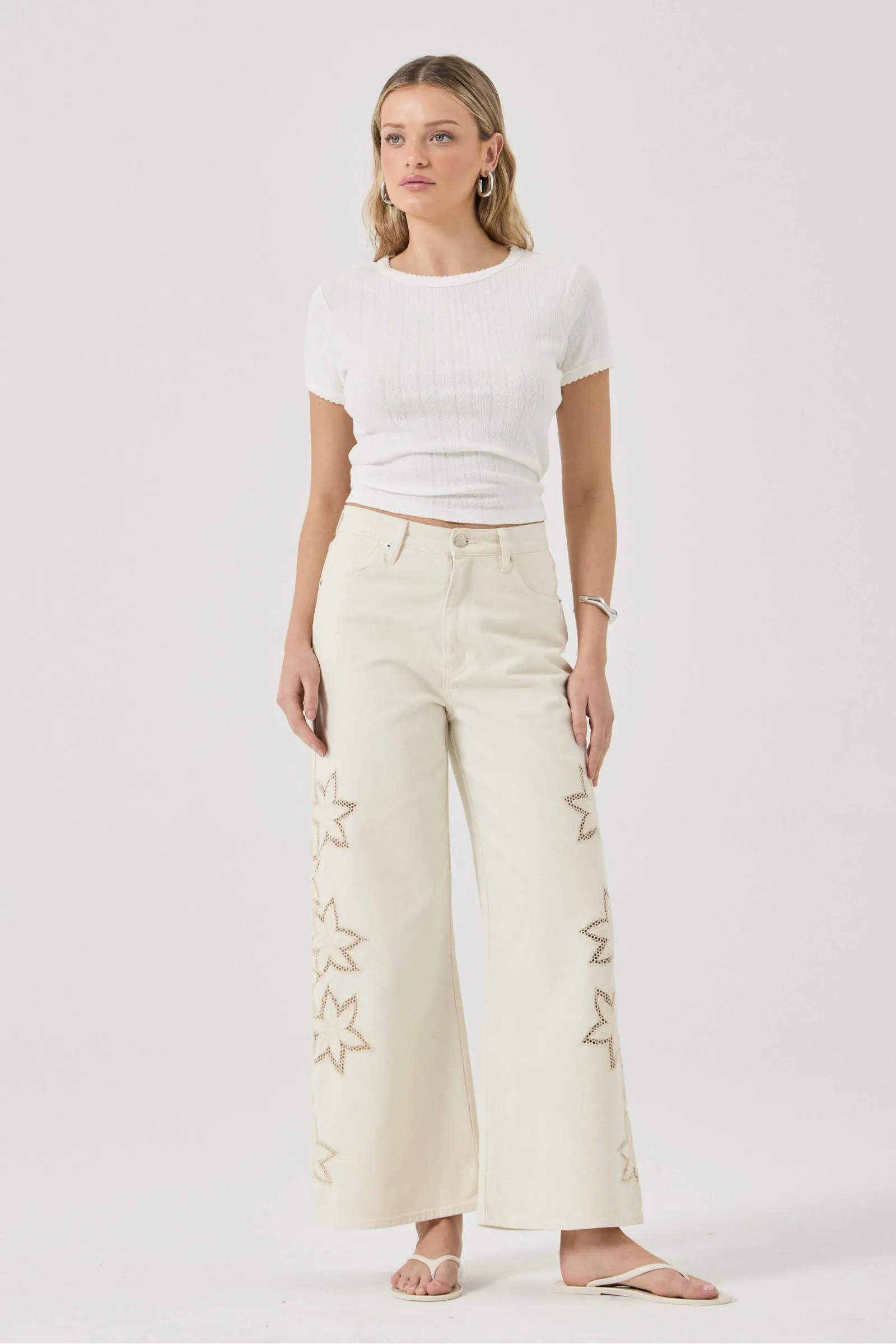 Relaxed Sailor Jean In Bloom