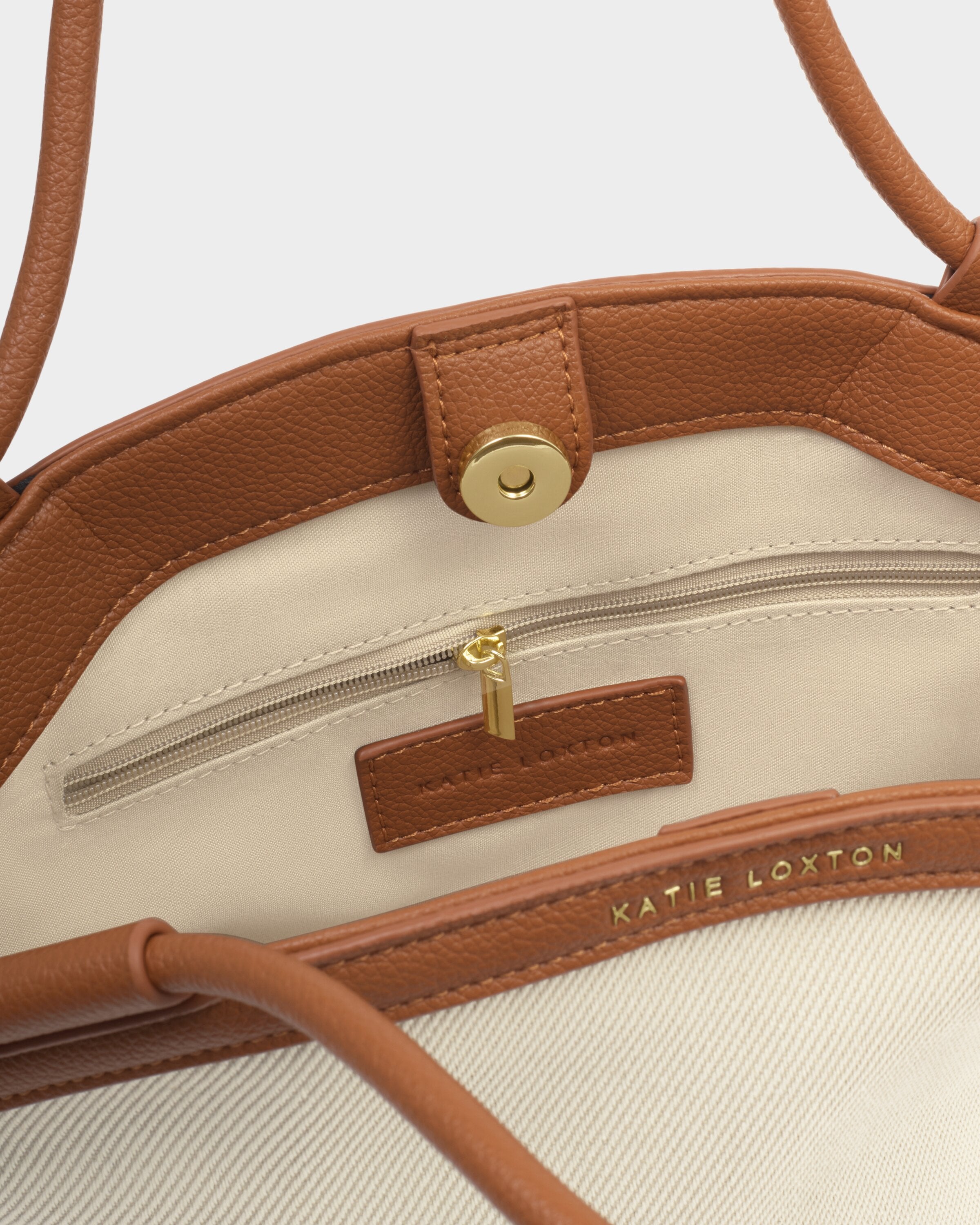 Florence Mini Tote Bag Canvas Cognac