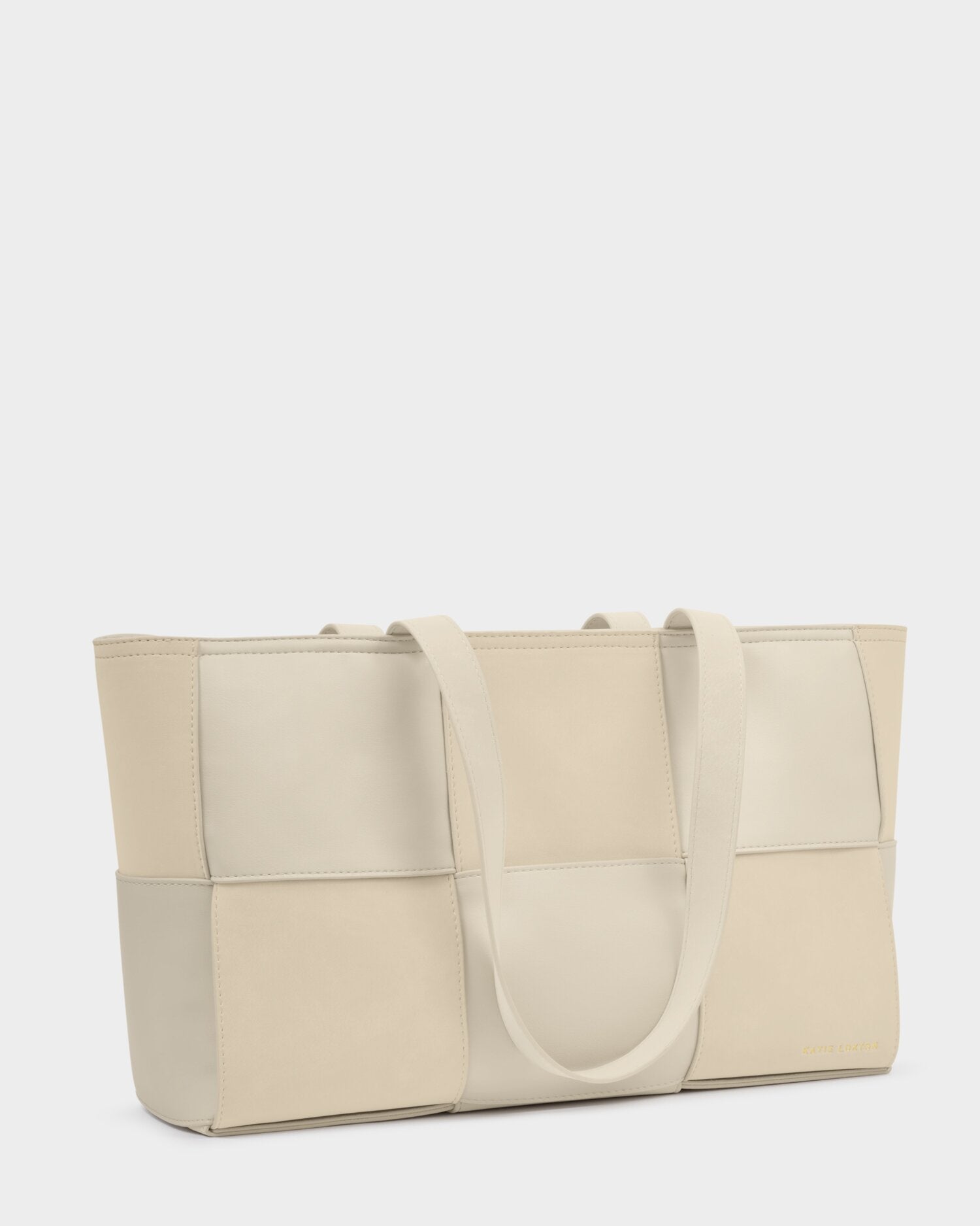 Taya Woven Suedette Tote Bag - Off White