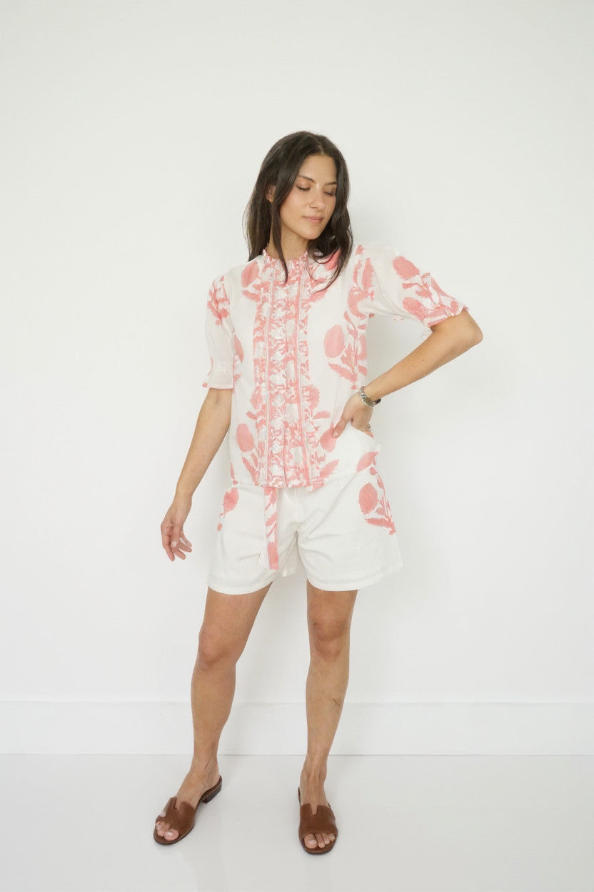 Prachi Top in Buta Pink