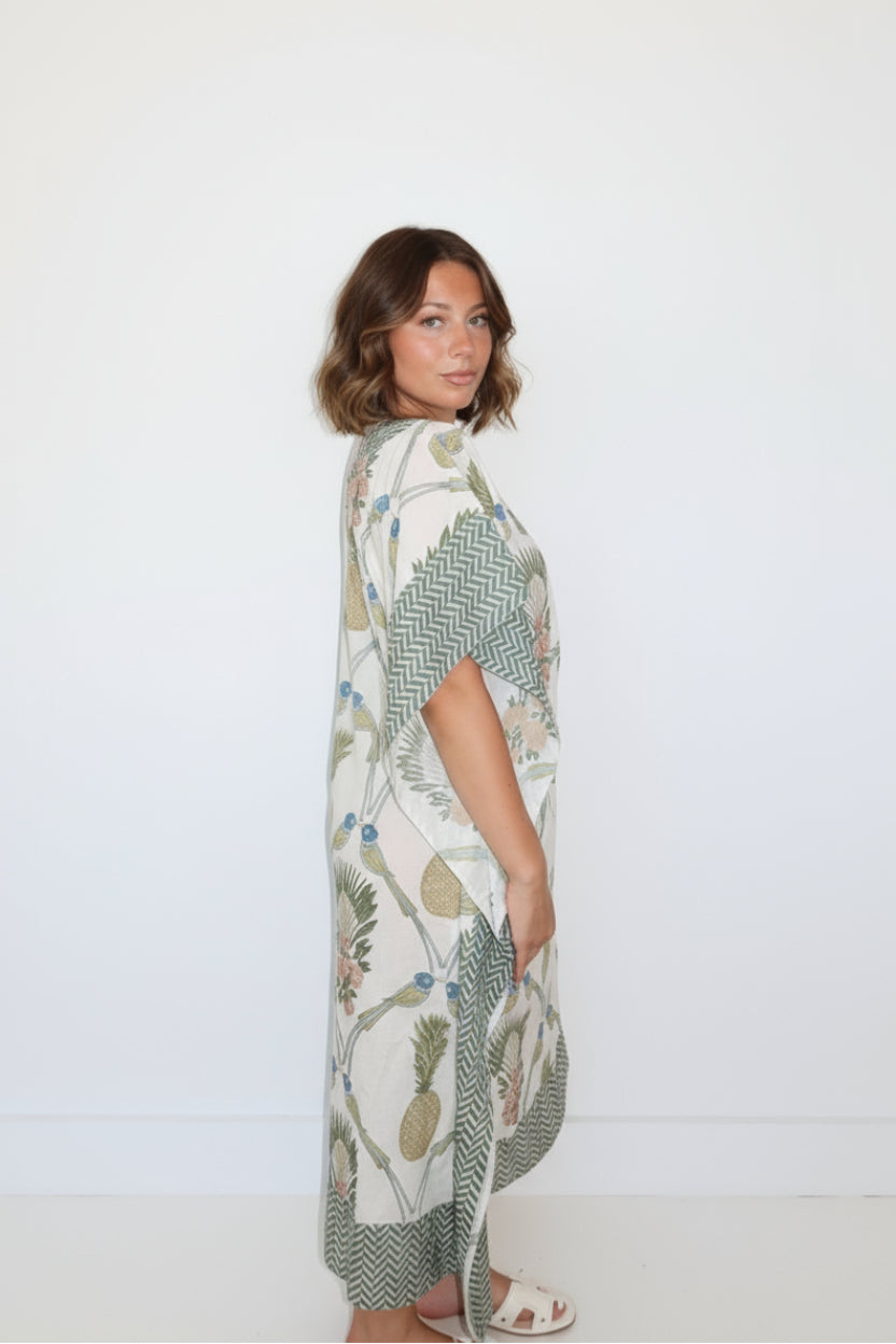 Santorini Kaftan in Royal Tropic