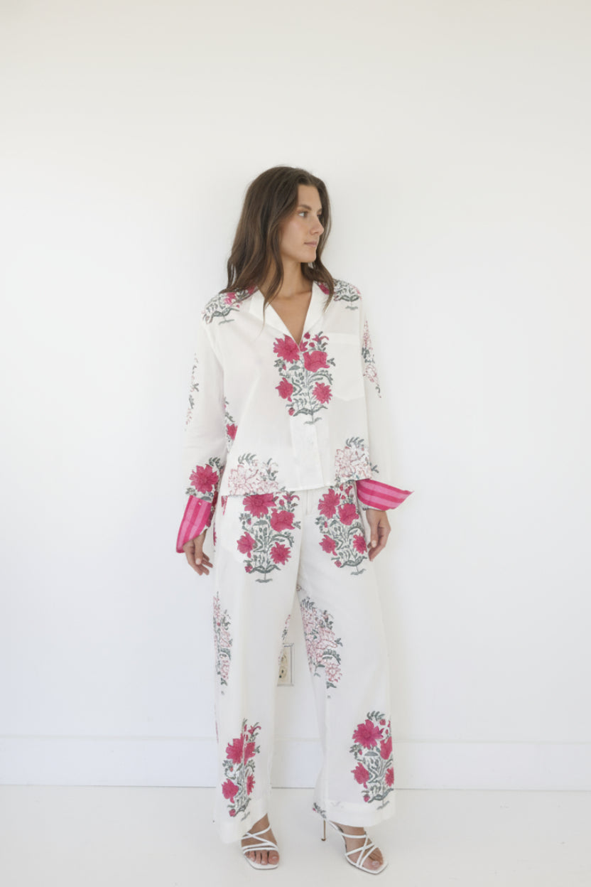 Evelyn Shirt in Sunset Rose