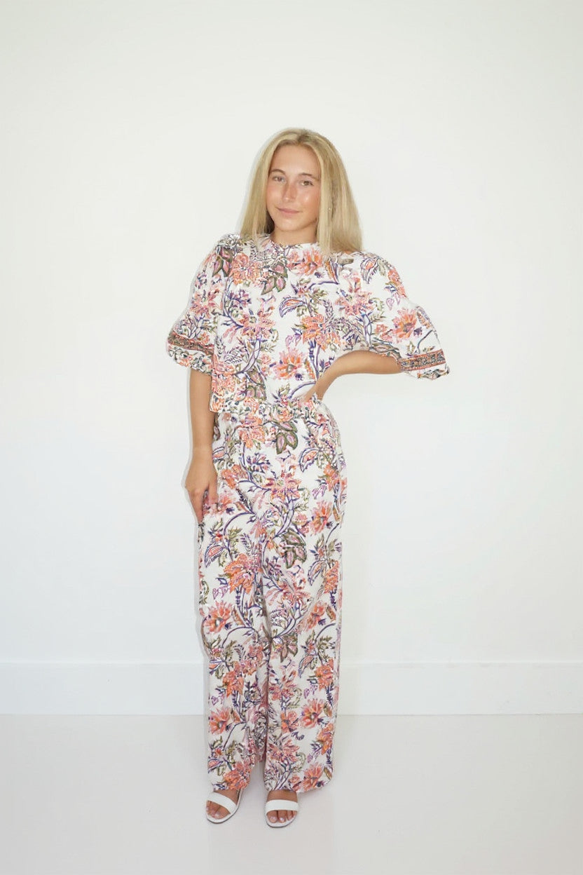 Paige Puff Sleeve Top - Jaipur Print