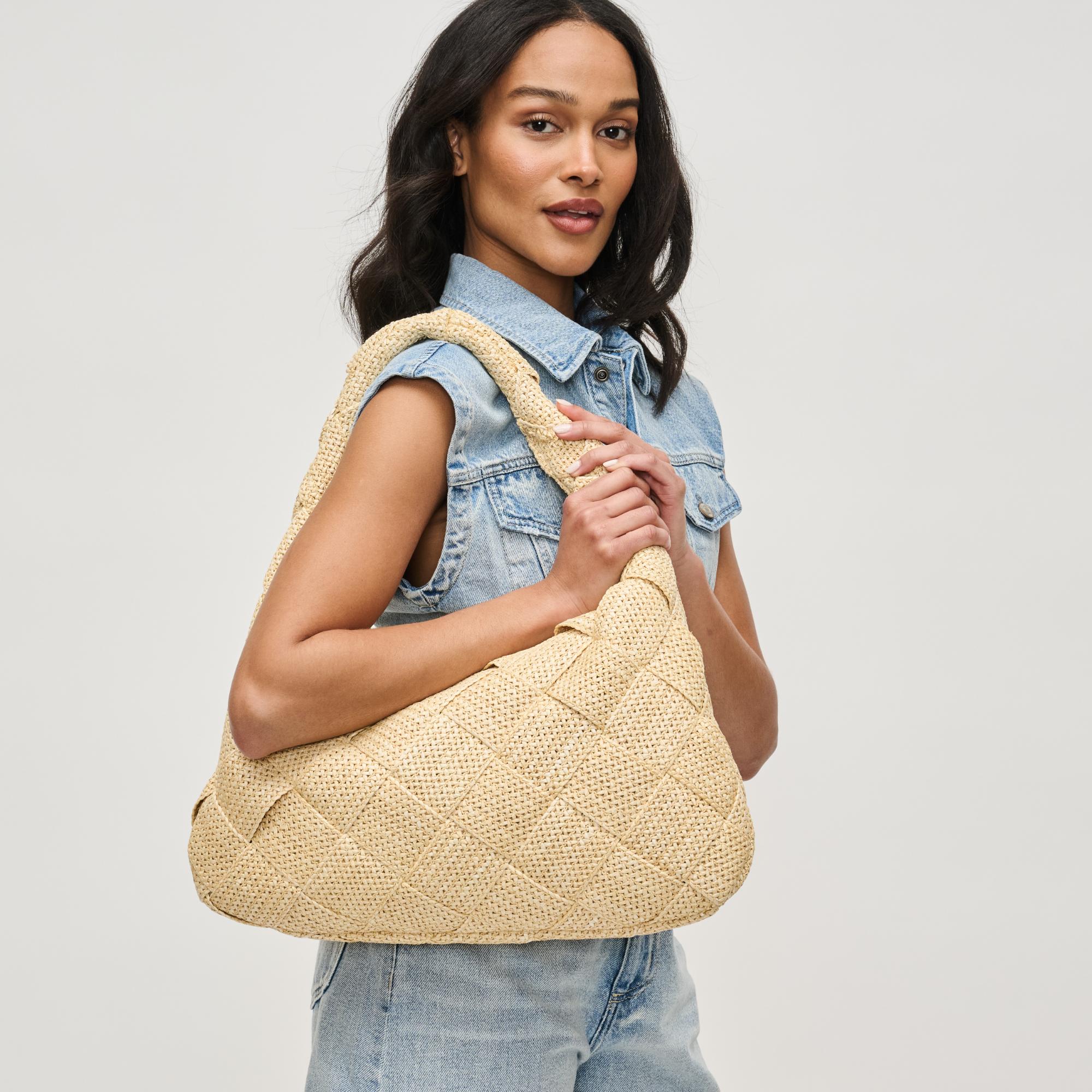 Dare to Dream Woven Hobo Cream Large