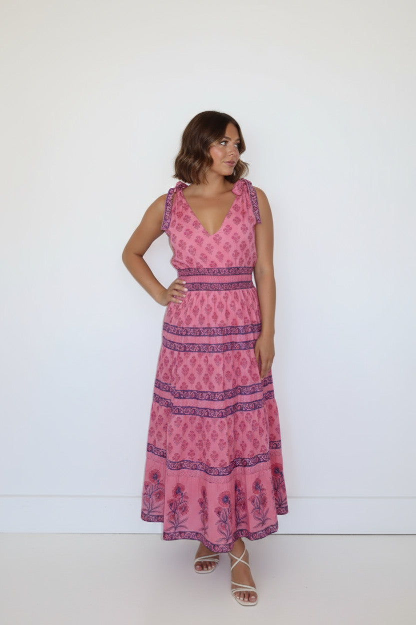 Peri Dress in Pink Sand