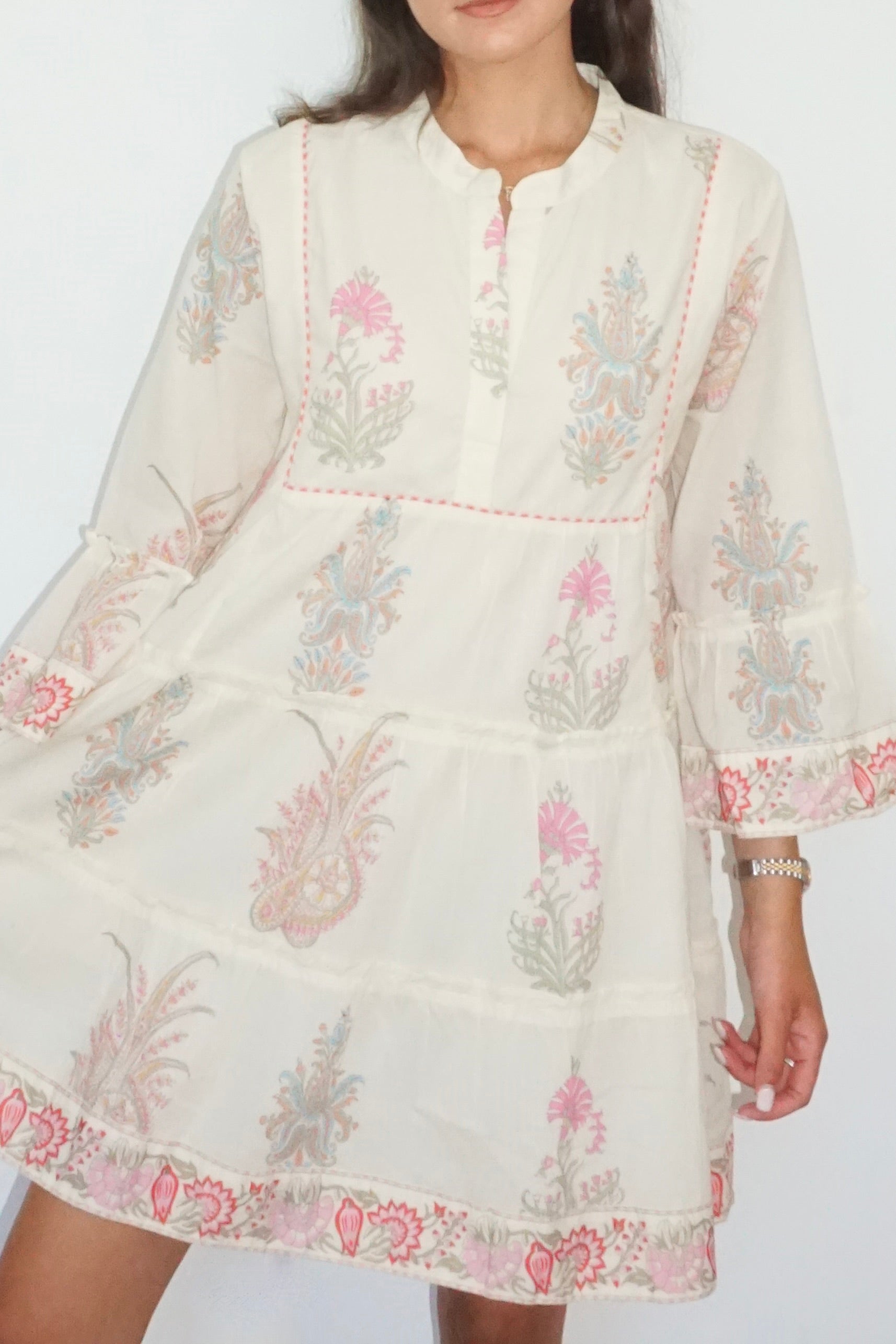 Dylan Dress in Pastel Paisley