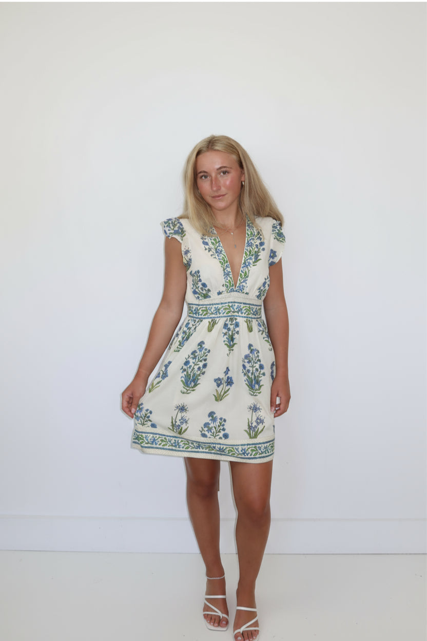Sana Dress in Blue Bloom