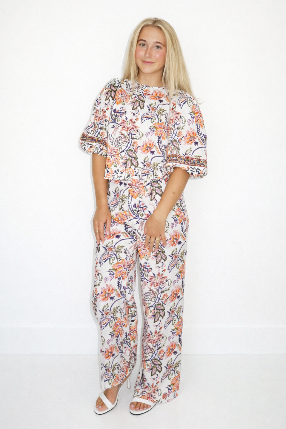 Paige Puff Sleeve Top - Jaipur Print