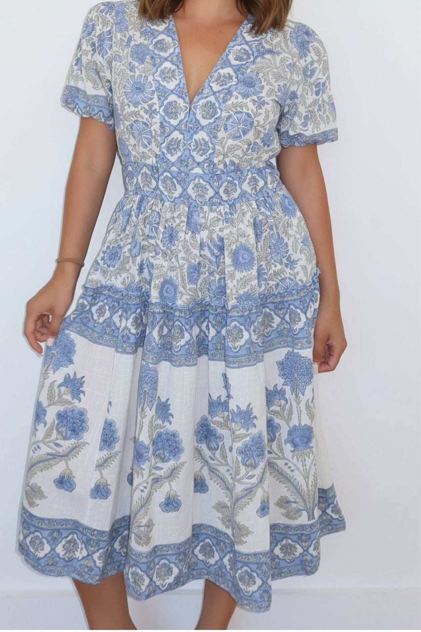 Birdy Dress in Peacock Blue