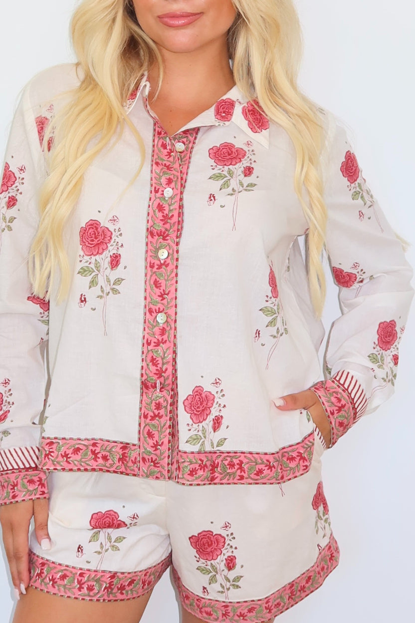 Evelyn Shirt in Rosewater