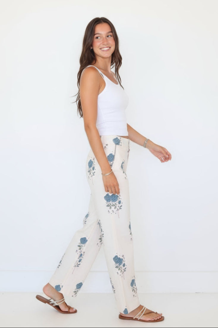 Edison Pant in Mystic Blue Rose