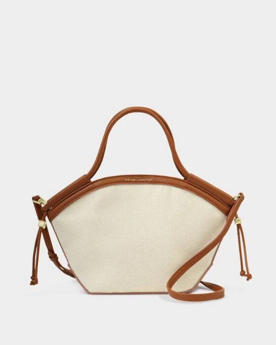 Florence Mini Tote Bag Canvas Cognac