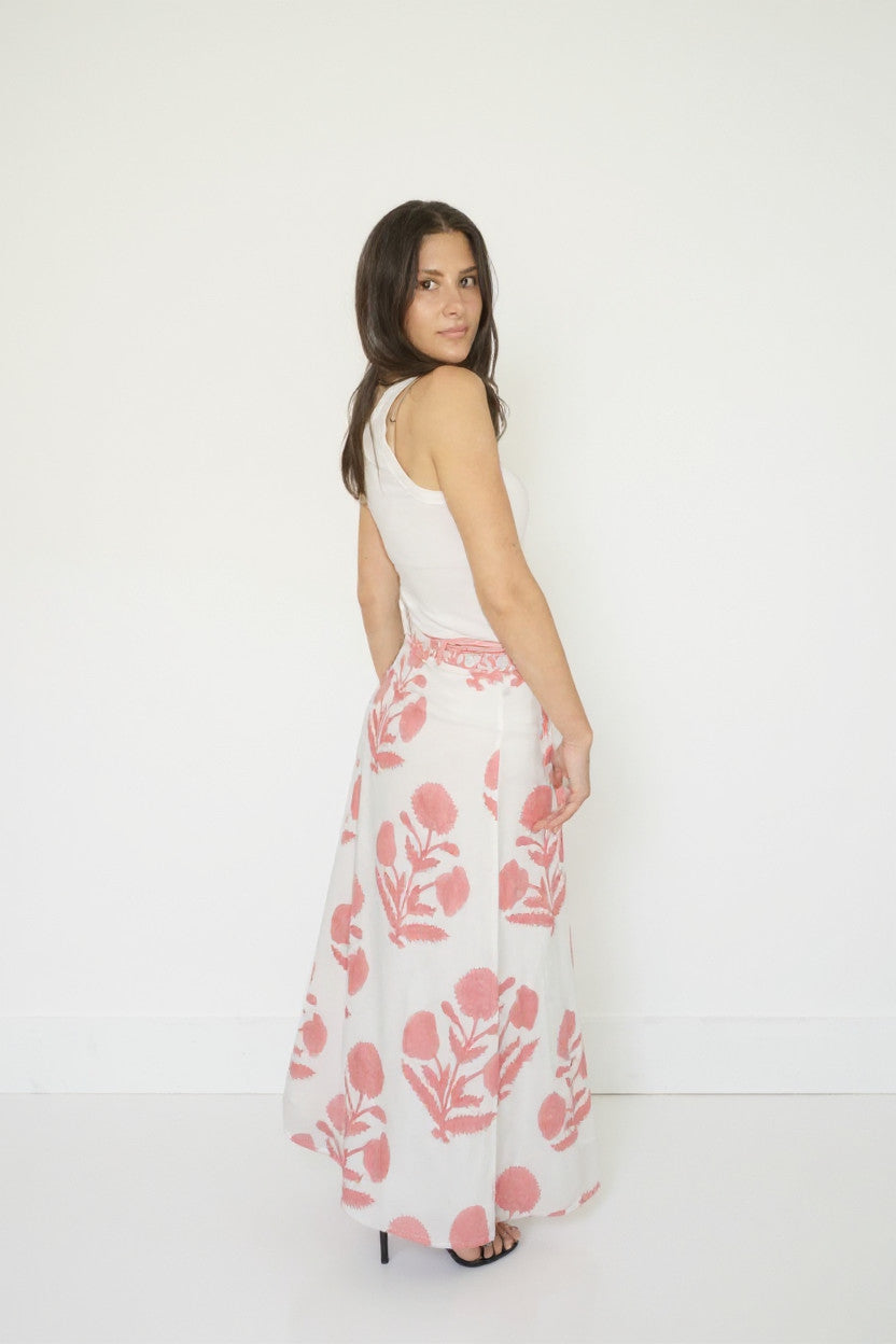 Suhasi Skirt in Buta Pink
