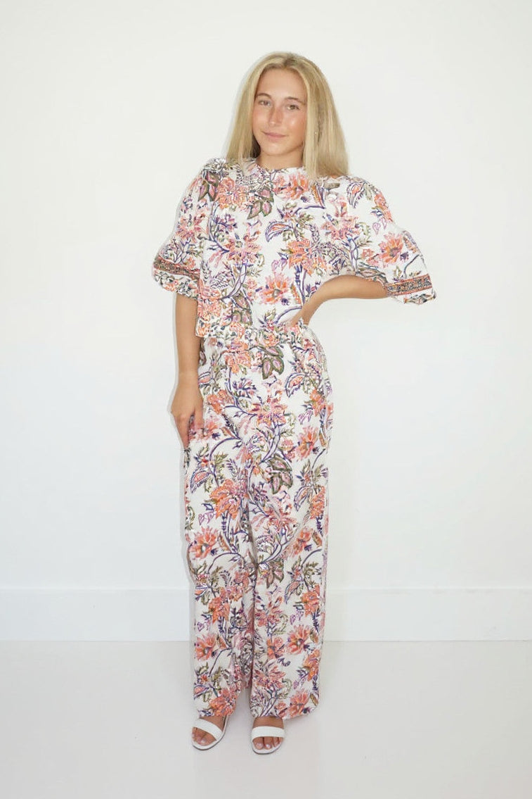 Paige Puff Sleeve Top - Jaipur Print