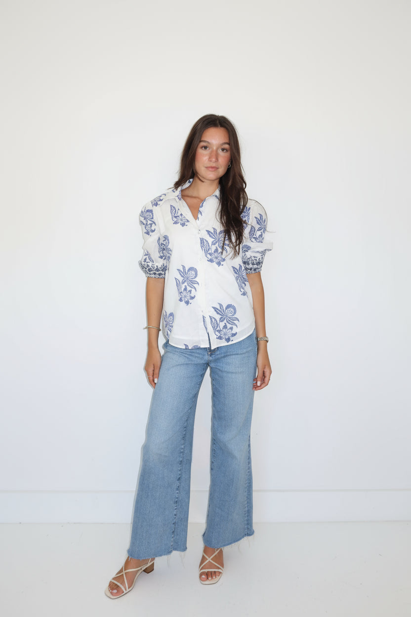 Blaine Top in Seaside Bloom