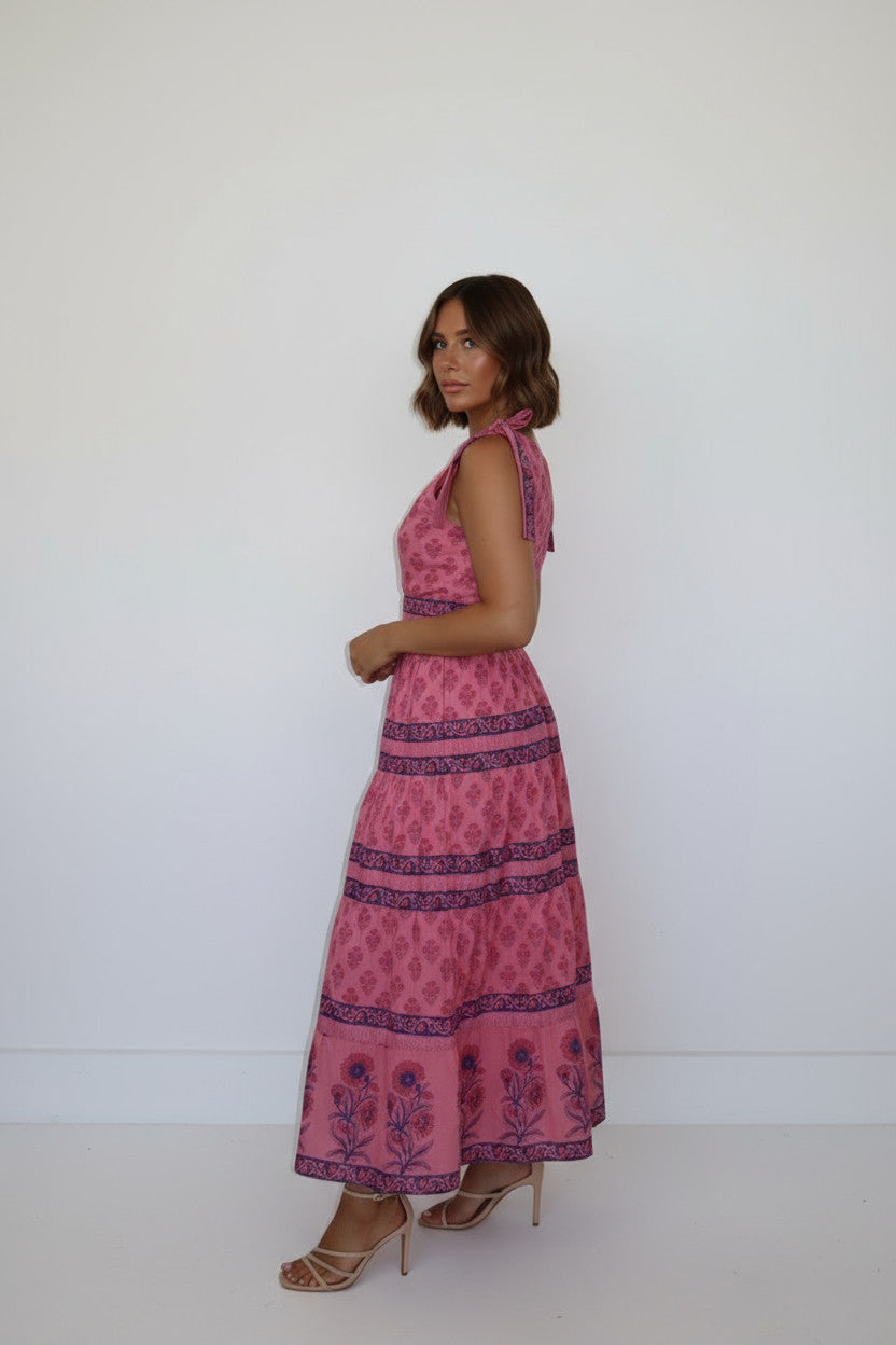 Peri Dress in Pink Sand